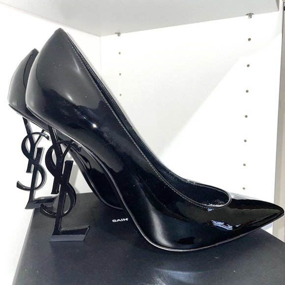 Saint Laurent Opyum Patent Leather Heels - Picture 1 of 5